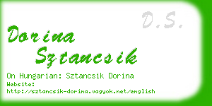 dorina sztancsik business card